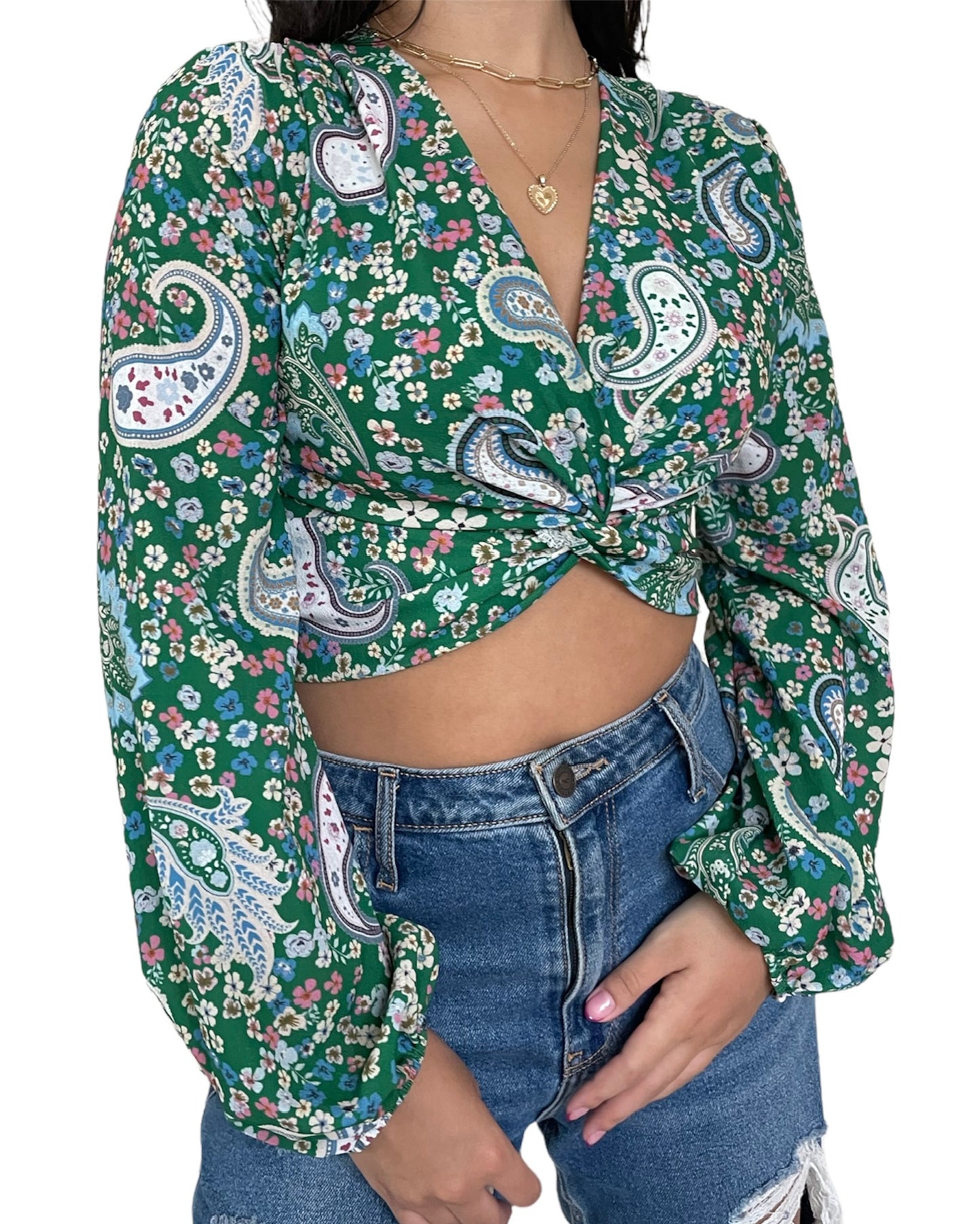 Paisley Crop Top