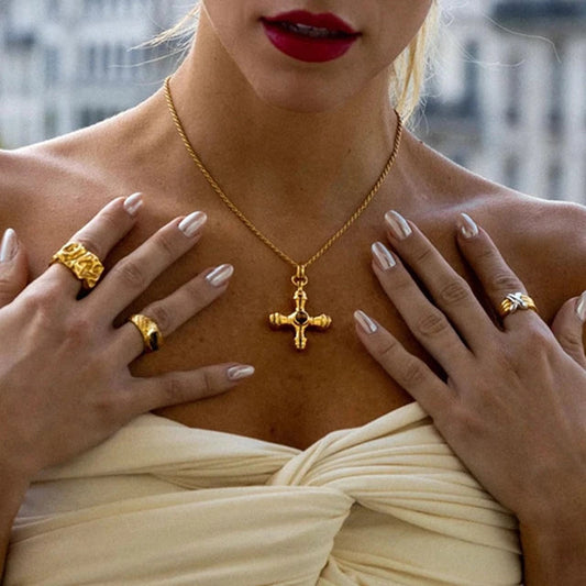 Tiger Eye Cross Necklace