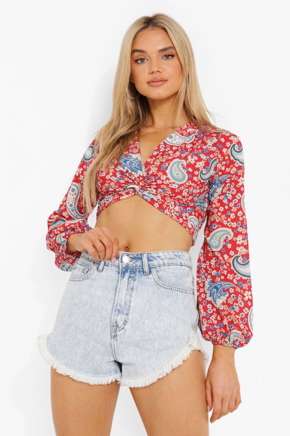 Paisley Crop Top