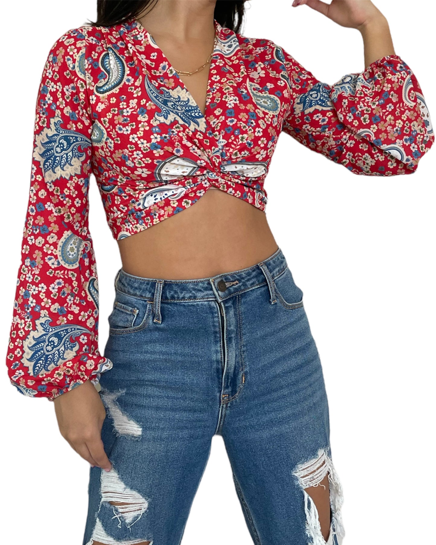 Paisley Crop Top