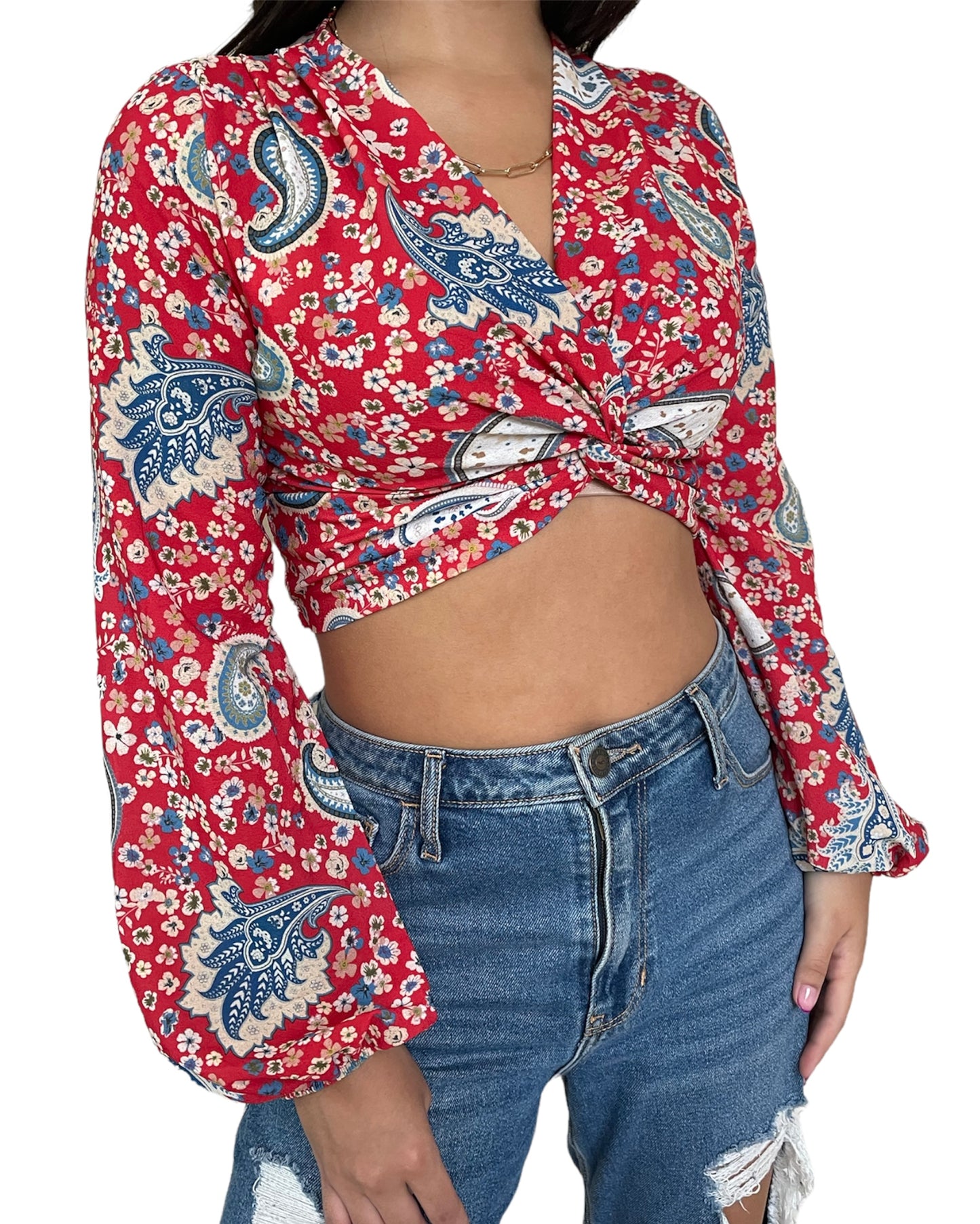 Paisley Crop Top